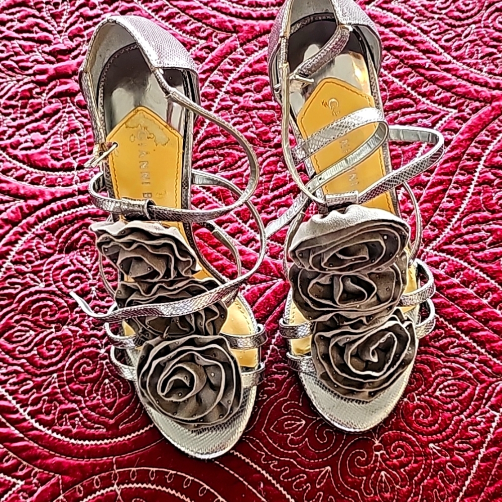 Silver Grey heels
